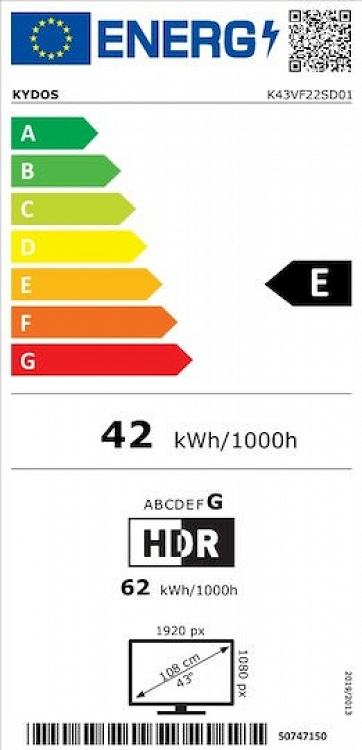 TV 43'' LED K43VF22SQ00 FULL HD SMART TV KYDOS