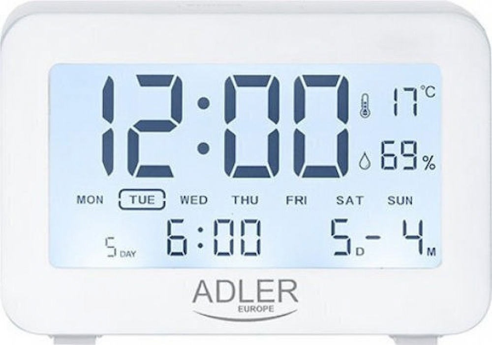 ALARM CLOCK RADIO AD1196W WHITE ADLER