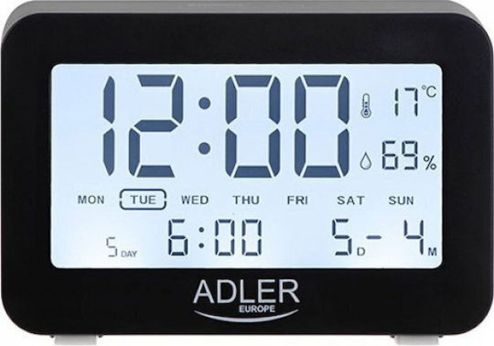 ALARM CLOCK RADIO AD1196B BLACK ADLER