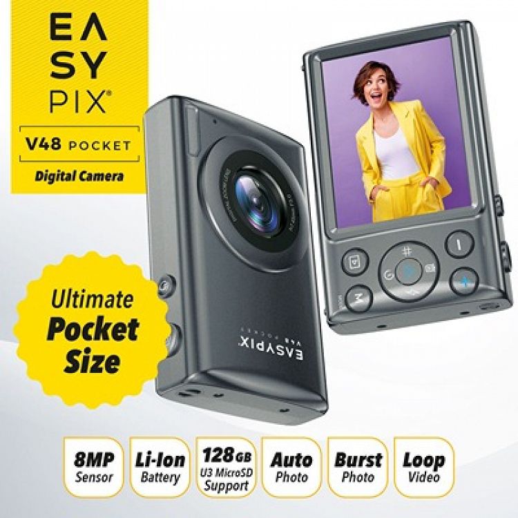 DIGITAL CAMERA POCKET V48 64MP 18X ZOOM ANTHRAZITE EASYPIX