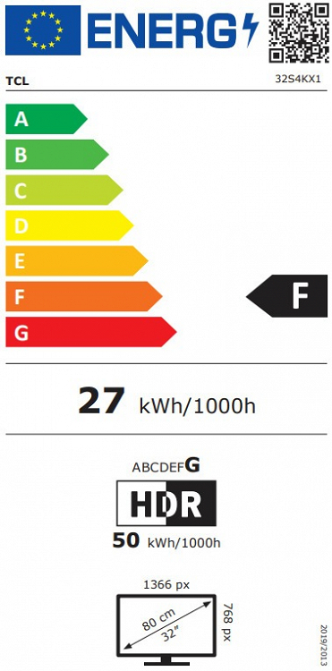 TV 32'' LED 32S4K TCL