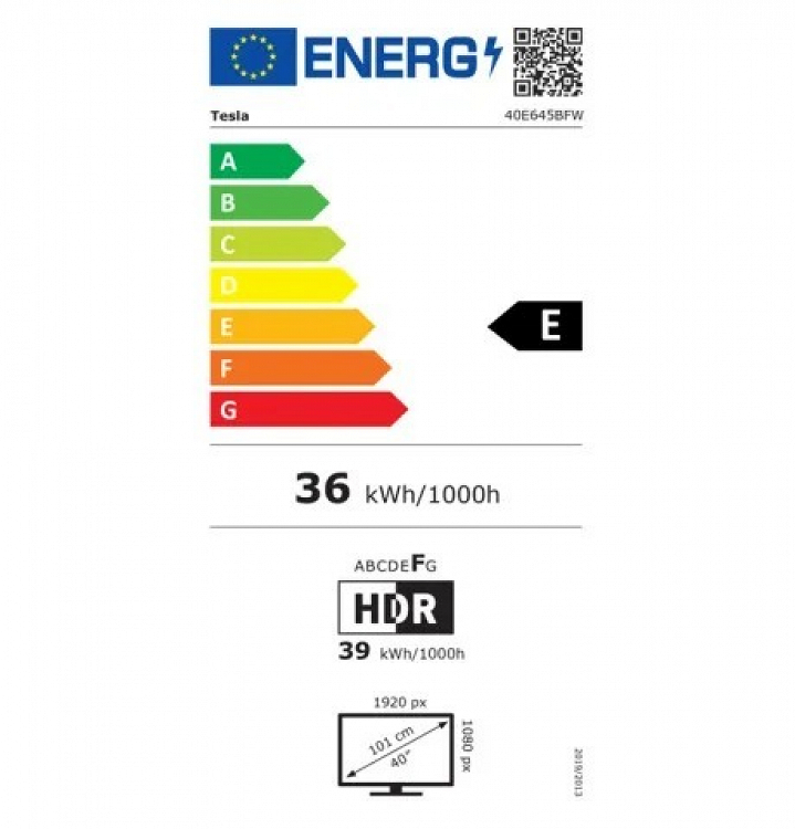 TV 40'' LED 40E645BFW TESLA