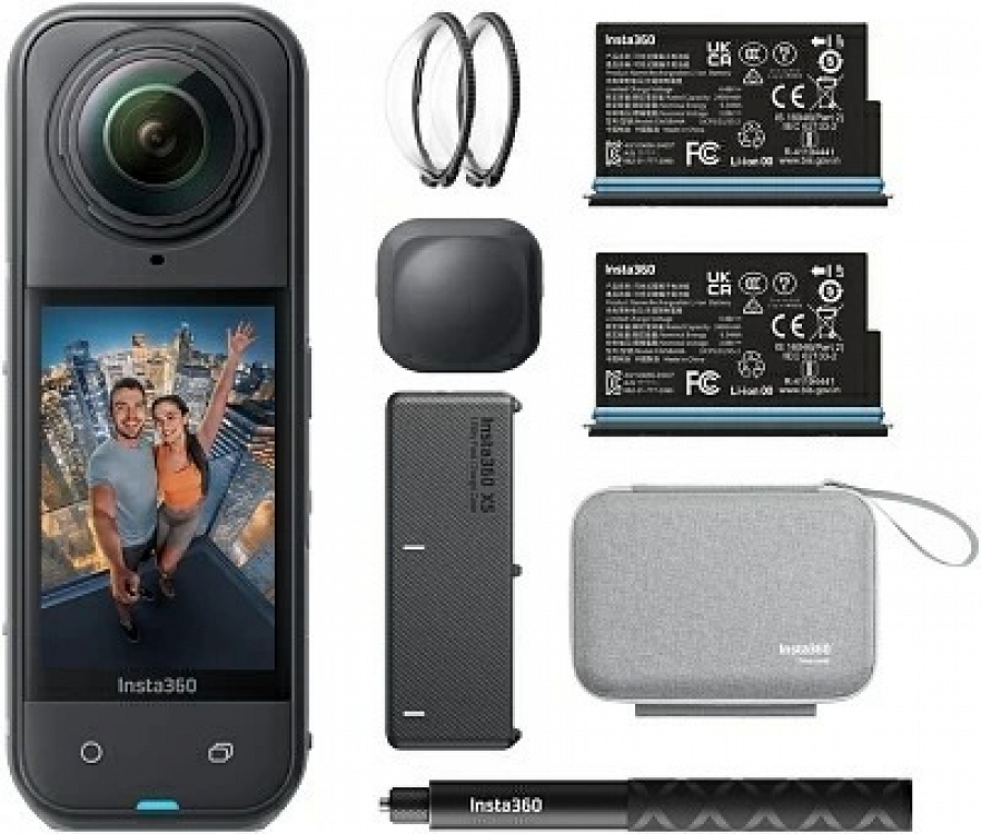 ACTION CAMERA X5 ESSENTIALS BUNDLE 8K TRIPLE AI CHIP INSTA360