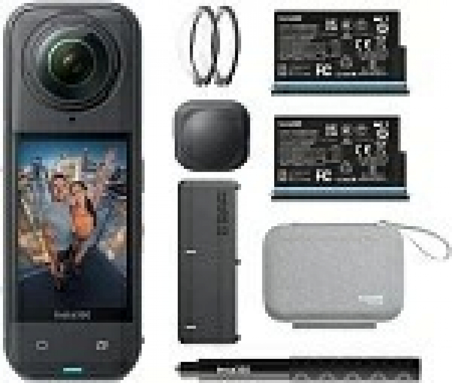 ACTION CAMERA X5 ESSENTIALS BUNDLE 8K TRIPLE AI CHIP INSTA360