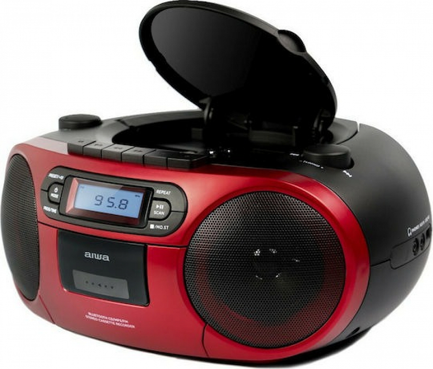 ΦΟΡΗΤΟ ΡΑΔΙΟ CD/MP3/USB/ ΚΑΣΕΤΟΦΩΝΟ ΒΒΤC-550 RD ΜΕ BLUETOOTH AIWA