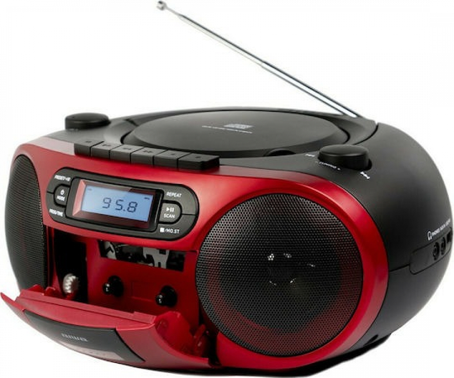 ΦΟΡΗΤΟ ΡΑΔΙΟ CD/MP3/USB/ ΚΑΣΕΤΟΦΩΝΟ ΒΒΤC-550 RD ΜΕ BLUETOOTH AIWA