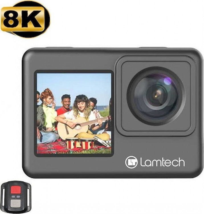ACTION CAMERA 8K EIS DUAL SCREEN WIFI WITH REMOTE CONTROL LAMTECH