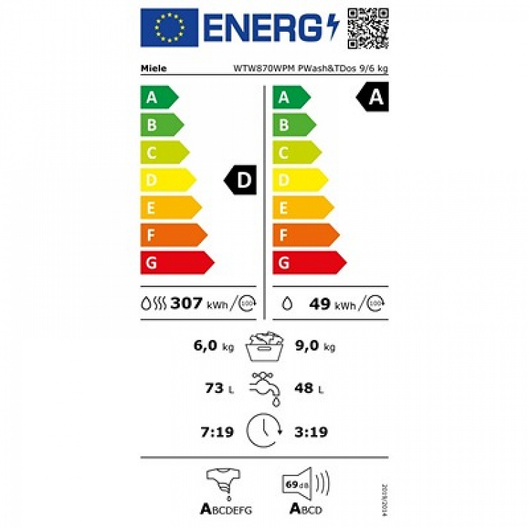 ΠΛΥΝΤΗΡΙΟ ΡΟΥΧΩΝ-ΣΤΕΓΝΩΤΗΡΙΟ WTW870WPM EU1 LW P&amp;T MIELE