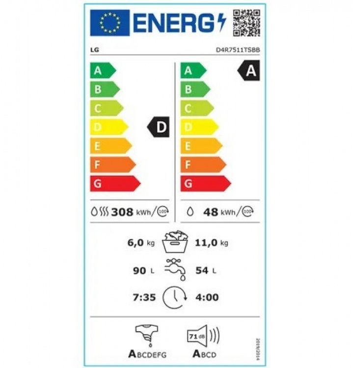 ΠΛΥΝΤΗΡΙΟ - ΣΤΕΓΝΩΤΗΡΙΟ ΡΟΥΧΩΝ D4R7511TSBB LG