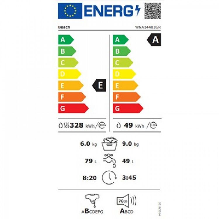 ΠΛΥΝΤΗΡΙΟ ΡΟΥΧΩΝ - ΣΤΕΓΝΩΤΗΡΙΟ WNA14401GR BOSCH