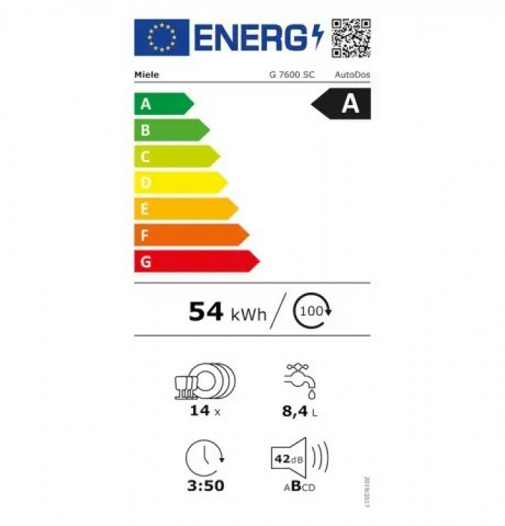 ΠΛΥΝΤΗΡΙΟ ΠΙΑΤΩΝ G7600 SC AUTODOS CLST MIELE