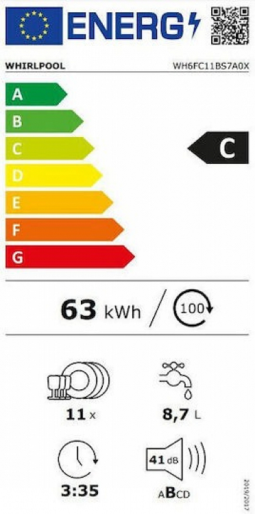 ΠΛΥΝΤΗΡΙΟ ΠΙΑΤΩΝ WH6FC11BS7A0X WHIRLPOOL