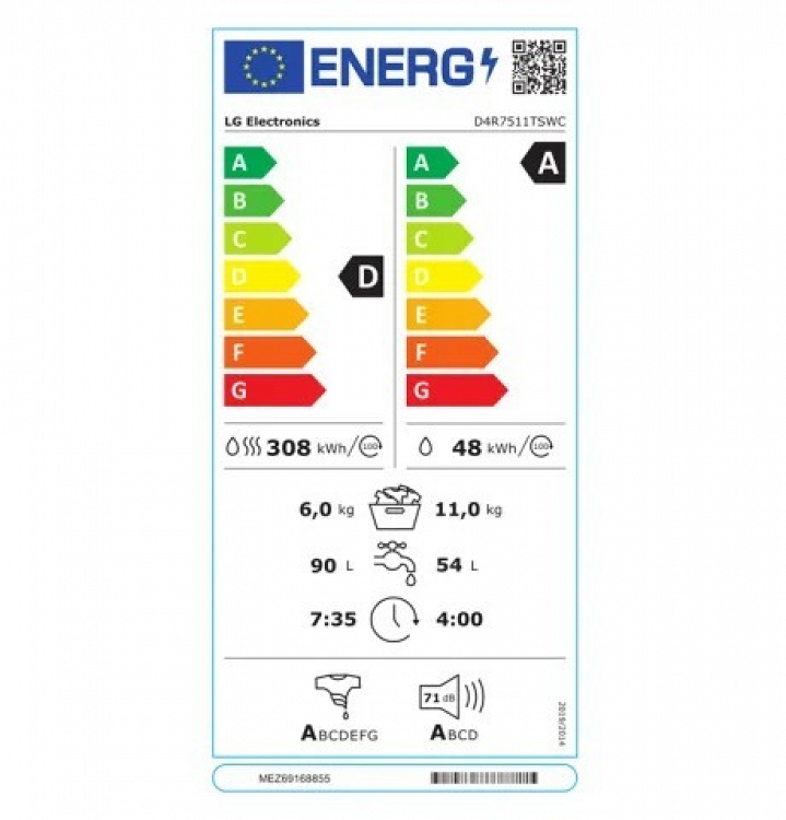 ΠΛΥΝΤΗΡΙΟ &amp; ΣΤΕΓΝΩΤΗΡΙΟ ΡΟΥΧΩΝ D4R7511TSWC LG