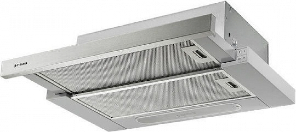 ΑΠΟΡΡΟΦΗΤΗΡΑΣ ΣΥΡΟΜΕΝΟΣ TURBO SLIM PRO 60CM ΑΝΟΞΕΙΔΩΤΟΣ PYRAMIS