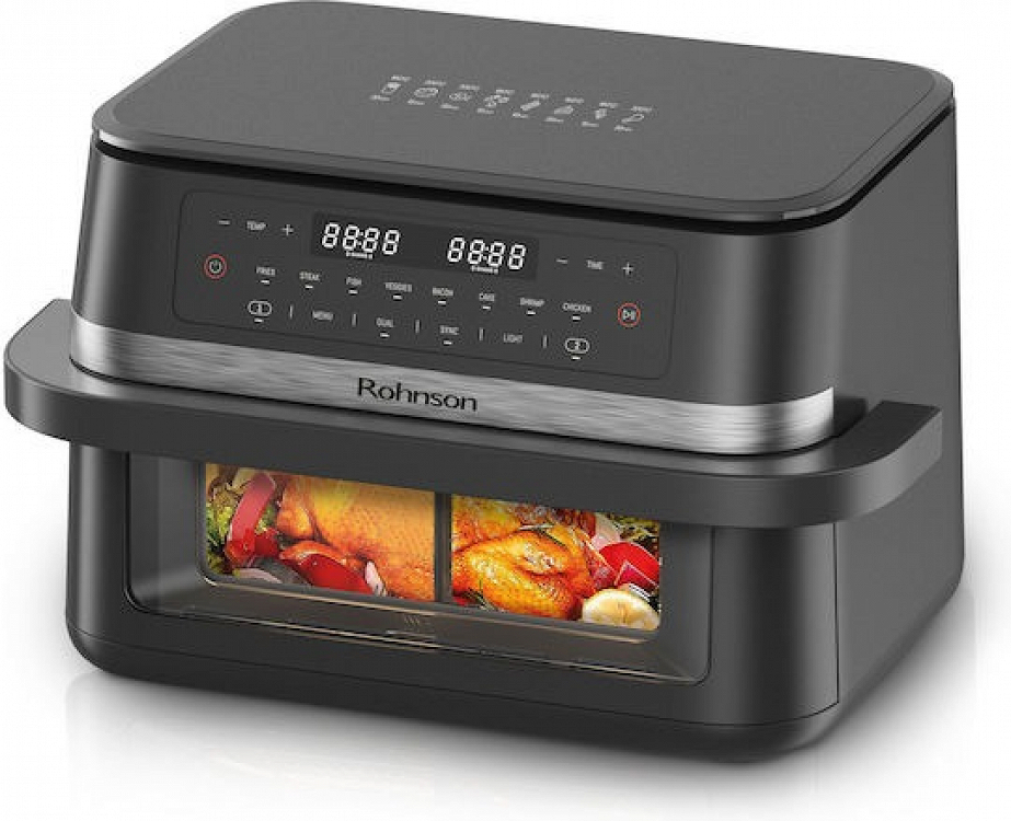 ΦΡΙΤΕΖΑ AIR FRYER R-2881 SINGLE AND DUAL BASKET ROHNSON