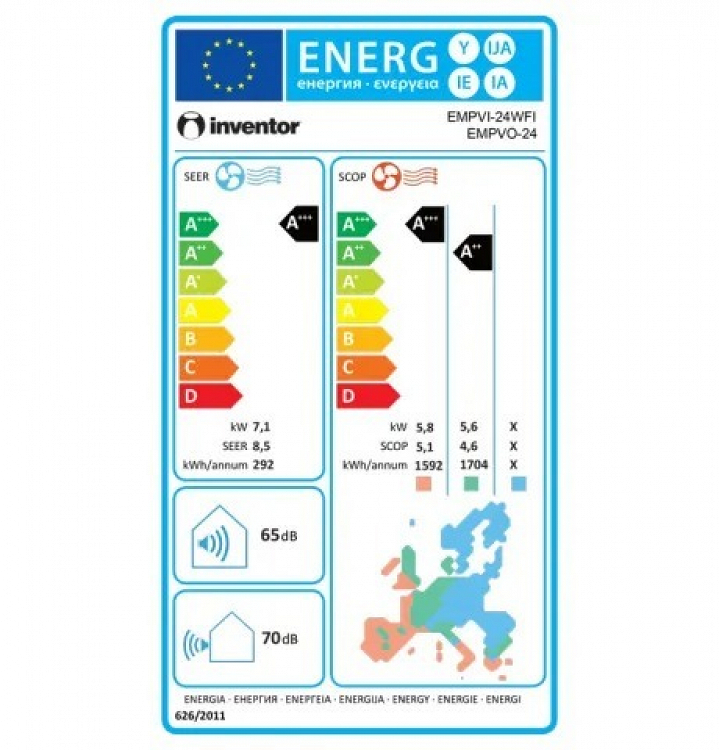 A/C EMPVI-24WFI EMPEROR INVERTER MINI SPLIT ΕΣΩΤ. INVENTOR
