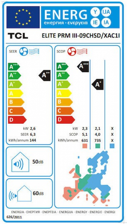 A/C ELITE PRM III-09CHSD/XAC1I V1 INVERTER ΕΣΩΤ. TCL