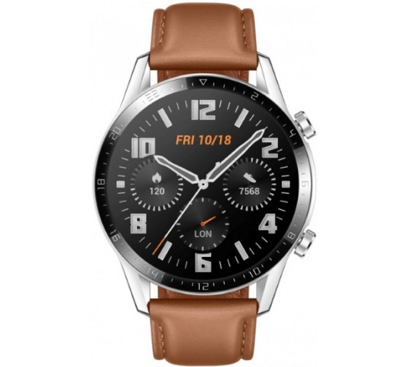 WATCH GT 2 SILVER BROWN LEATHER HUAWEI