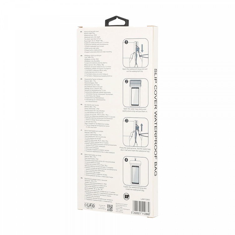 BAG WATERPROOF SLIP COVER BLACK LAMTECH