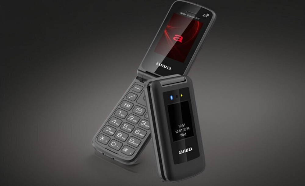 ΚΙΝΗΤΟ ΤΗΛΕΦΩΝΟ FP-30-2G SLIM BT CLAMSHELL 2G FLIP-STYLE DUAL SIM PHONE BLACK AIWA