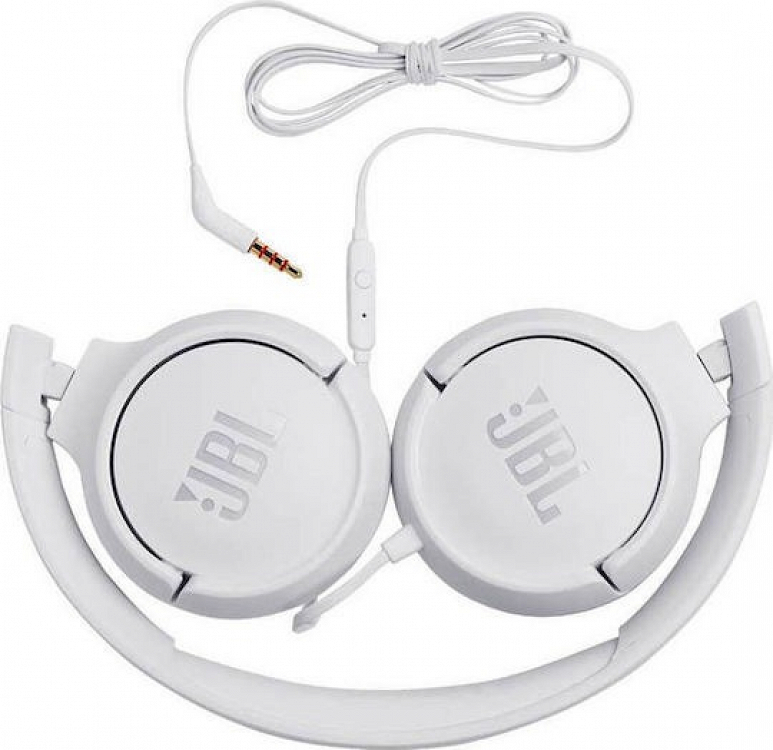 HEADPHONES TUNE 500 ON-EAR UNIVERSAL WHITE JBL