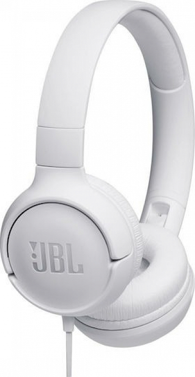 HEADPHONES TUNE 500 ON-EAR UNIVERSAL WHITE JBL