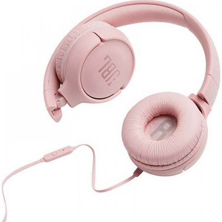 HEADPHONES TUNE 500 ON-EAR UNIVERSAL PINK JBL