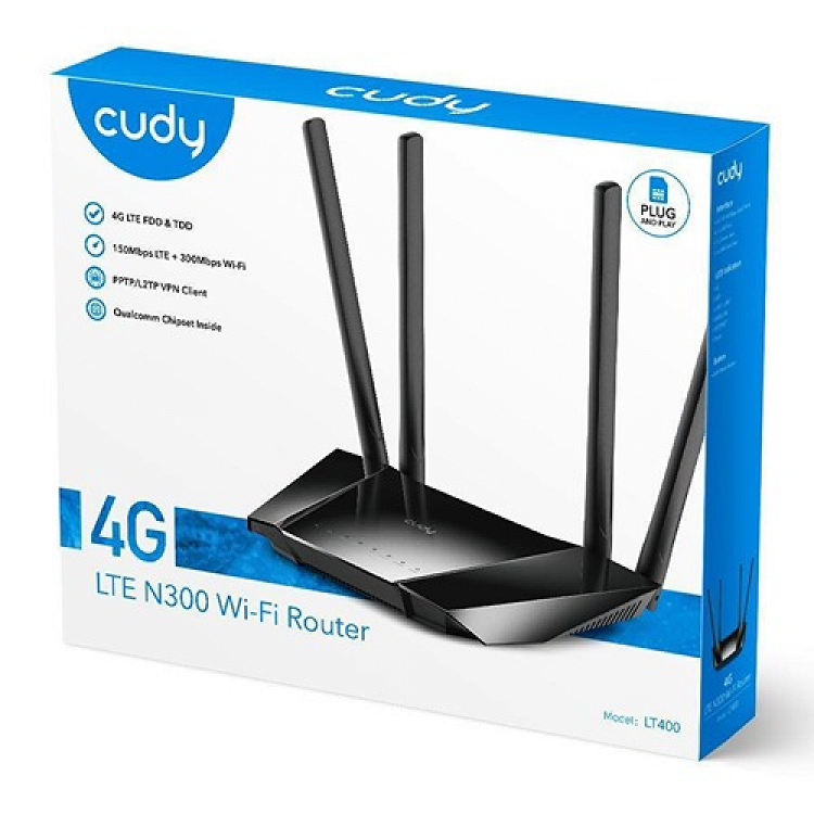 ROUTER 4G N300 LT400 CAT. 4 CUDY