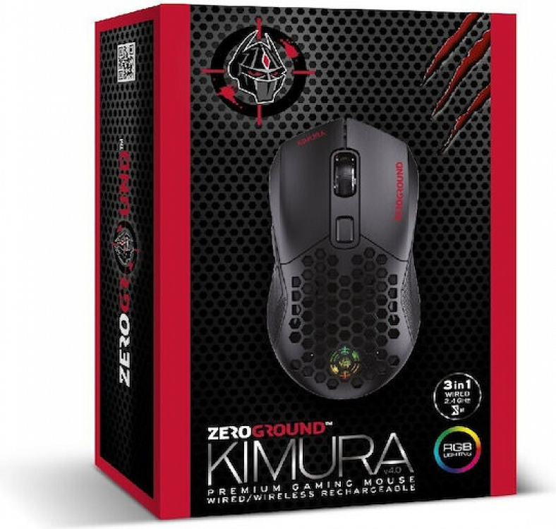 MOUSE WIRELESS/WIRED 2.4GHz/BT/USB MS-4600WG KIMURA v4.0 ZEROGROUND