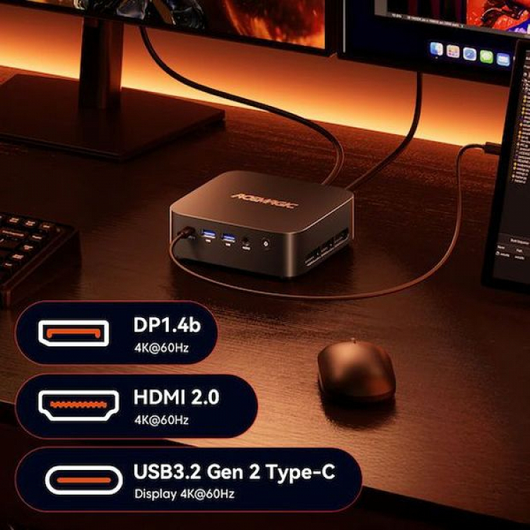 MINI PC AMD RYZEN3 3300U 16GB DDR4 ROM 512GB WIN11PRO BLACK ACEMAGIC