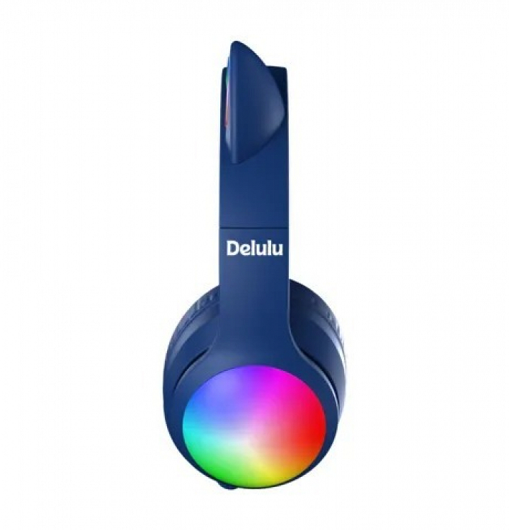 HEADPHONES BLUETOOTH DELULU DISCO BLUE KIDDOBOO