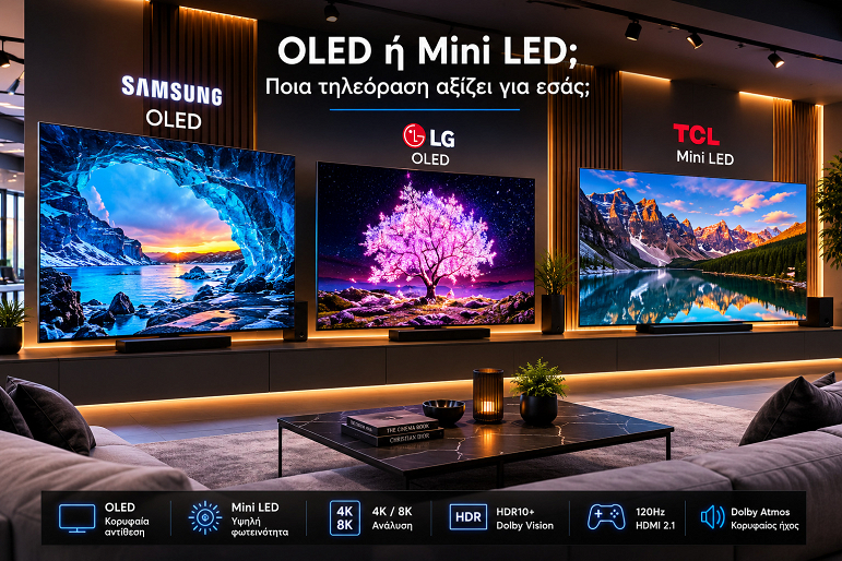 OLED ή Mini LED; Ποια τηλεόραση αξίζει να αγοράσετε το 2026;