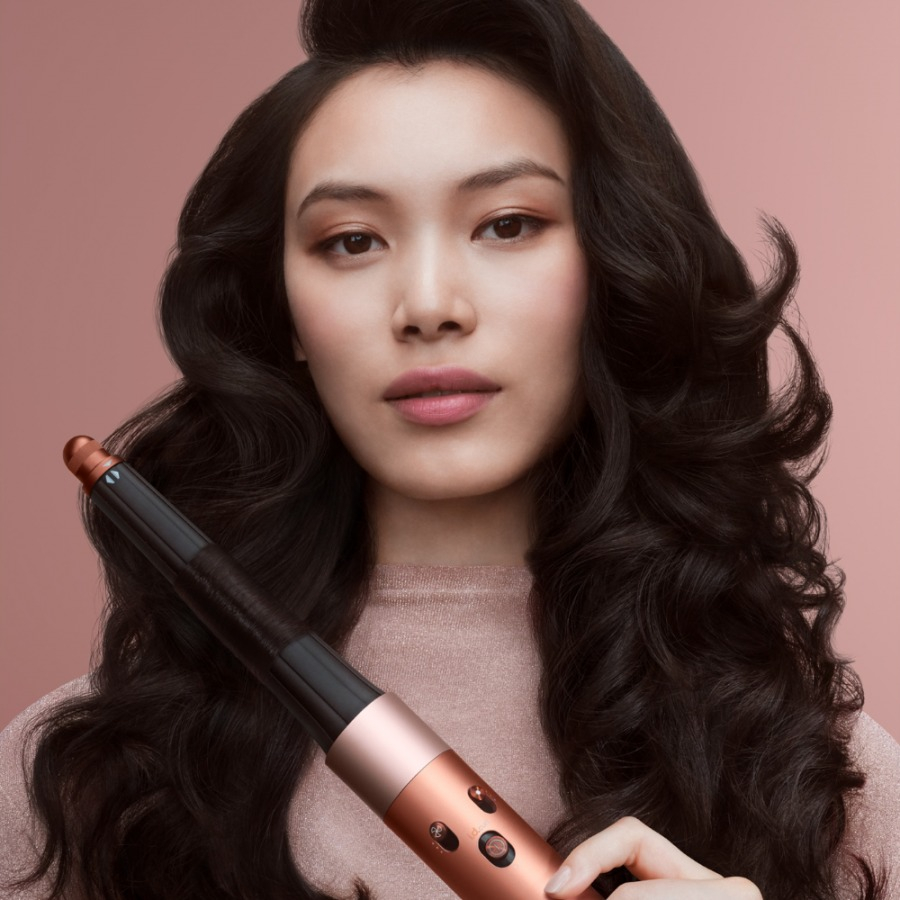 ΨΑΛΙΔΙ HS08 Airwrap i.d. Straight+Wavy Amber Silk/Pink Champagne (Gift Pack) DYSON