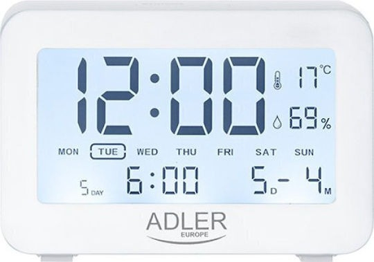 ALARM CLOCK RADIO AD1196W WHITE ADLER