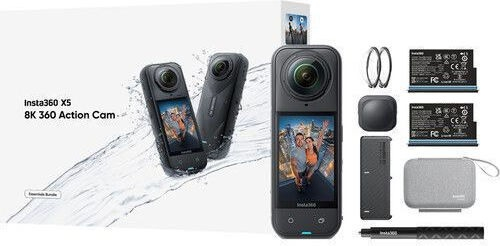 ACTION CAMERA X5 ESSENTIALS BUNDLE 8K TRIPLE AI CHIP INSTA360