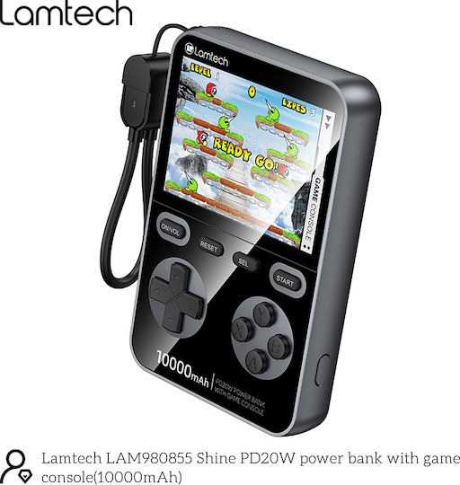 GAME CONSOLE WITH 1500 GAMES &amp; POWERBANK LAMTECH