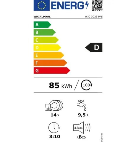 ΠΛΥΝΤΗΡΙΟ ΠΙΑΤΩΝ WIC 3C33 PFE WHIRLPOOL