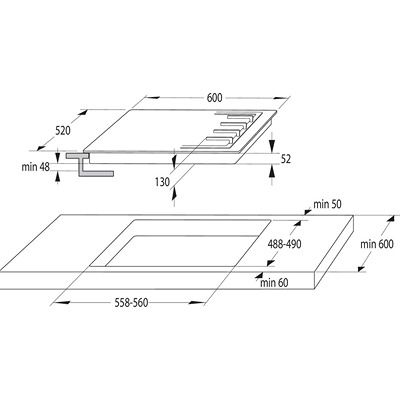 ΕΣΤΙΑ ΓΚΑΖΙΟΥ CLASSICO GW642CLB-737639 ΜΑΥΡΟ GORENJE