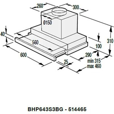 ΑΠΟΡΡΟΦΗΤΗΡΑΣ ΣΥΡΟΜ. BHP643S3BG-514465 ΜΑΥΡΟ ΓΥΑΛΙ GORENJE