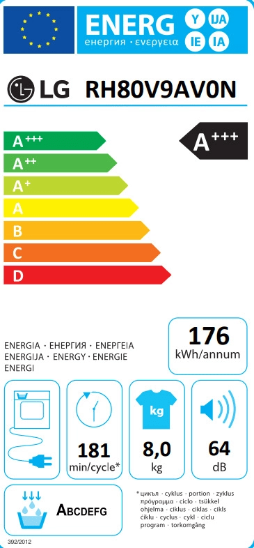 ΣΤΕΓΝΩΤΗΡΙΟ ΡΟΥΧΩΝ RH80V9AV0N LG