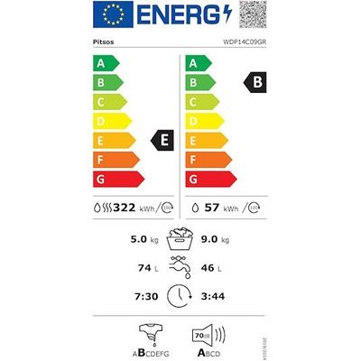 ΠΛΥΝΤΗΡΙΟ - ΣΤΕΓΝΩΤΗΡΙΟ ΡΟΥΧΩΝ WDP14C09GR PITSOS