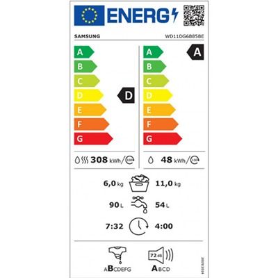 ΠΛΥΝΤΗΡΙΟ ΡΟΥΧΩΝ - ΣΤΕΓΝΩΤΗΡΙΟ WD11DG6B85BEU4 SAMSUNG