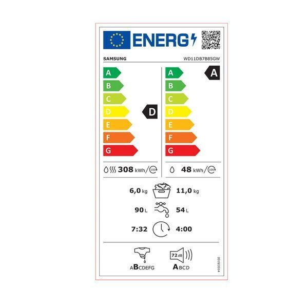 ΠΛΥΝΤΗΡΙΟ ΡΟΥΧΩΝ - ΣΤΕΓΝΩΤΗΡΙΟ WD11DB7B85GWU4 SAMSUNG