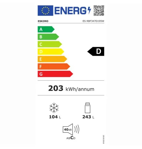 ΨΥΓΕΙΟΚΑΤΑΨΥΚΤΗΣ ES RBF347D195W ESKIMO