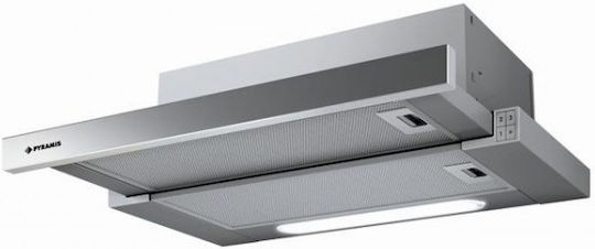ΑΠΟΡΡΟΦΗΤΗΡΑΣ ΣΥΡΟΜΕΝΟΣ TURBO SLIM PRO 60CM ΑΝΟΞΕΙΔΩΤΟΣ PYRAMIS