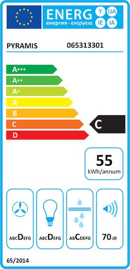 ΑΠΟΡΡΟΦΗΤΗΡΑΣ ΣΥΡΟΜΕΝΟΣ TURBO SLIM PRO 60CM ΑΝΟΞΕΙΔΩΤΟΣ PYRAMIS
