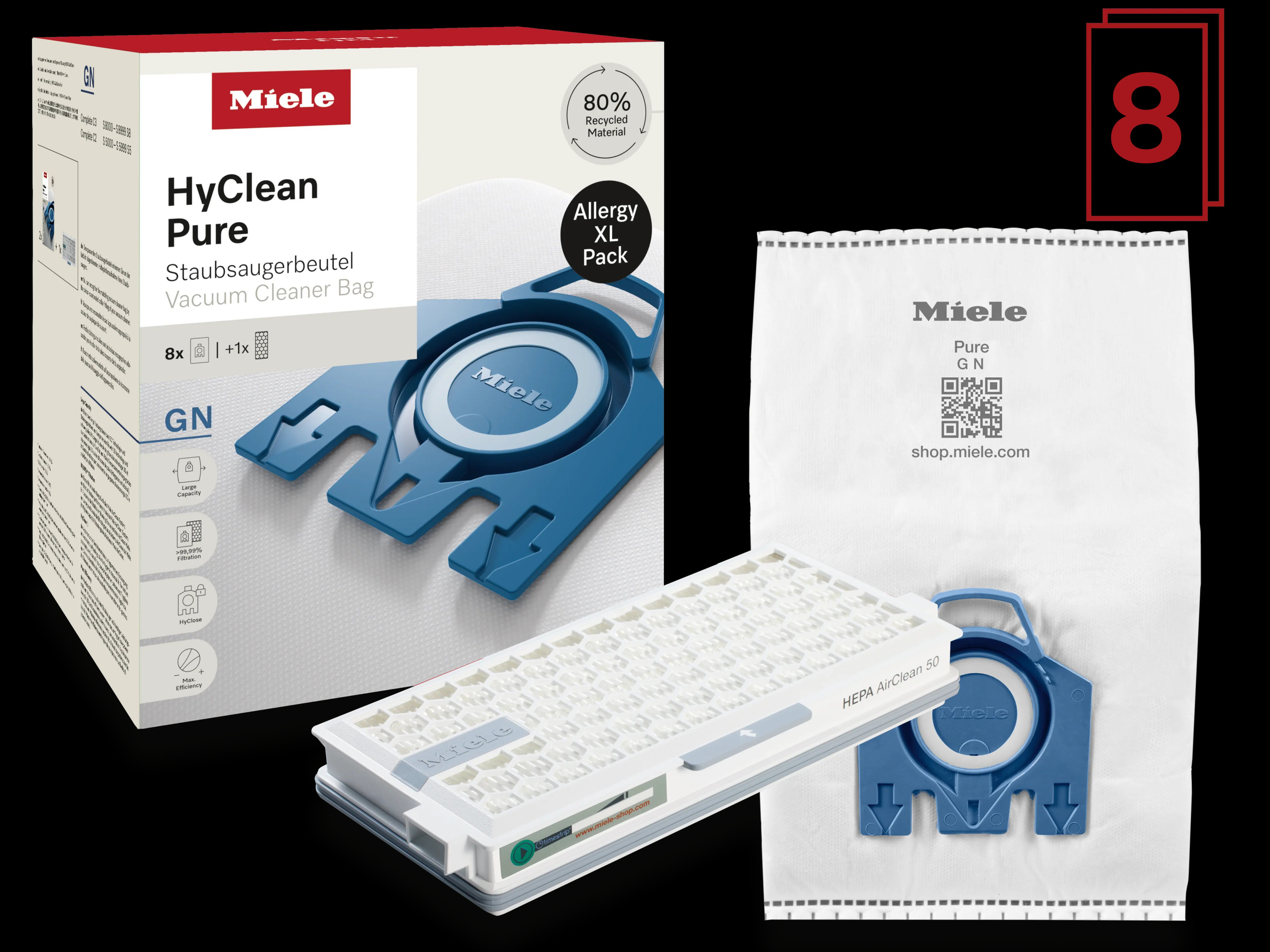 ΣΑΚΟΥΛΕΣ ΣΚΟΥΠΑΣ XL PACK HyClean Pure GN + HA50 MIELE