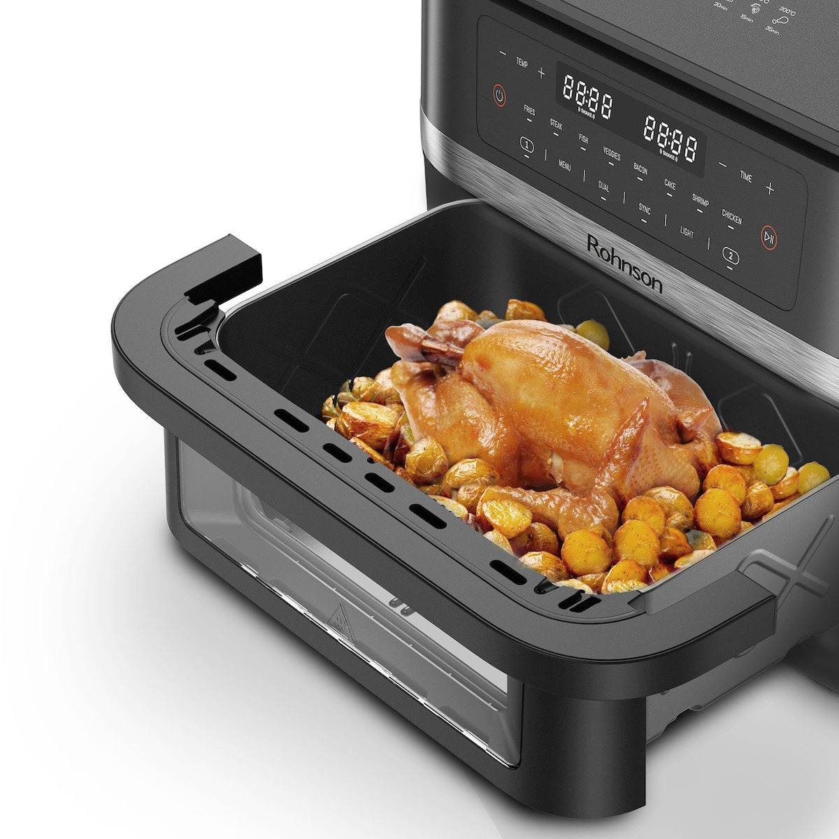 ΦΡΙΤΕΖΑ AIR FRYER R-2881 SINGLE AND DUAL BASKET ROHNSON