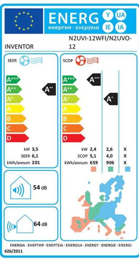 A/C N2UVI-12WFI NEO UVC INVERTER MINI SPLIT ΕΣΩΤ. INVENTOR