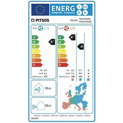 A/C PSI12VW32 NEFELI STANDARD 12000 BTU INDOOR PITSOS